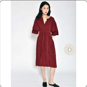 UZI NYC Belt Dress - Garnet
